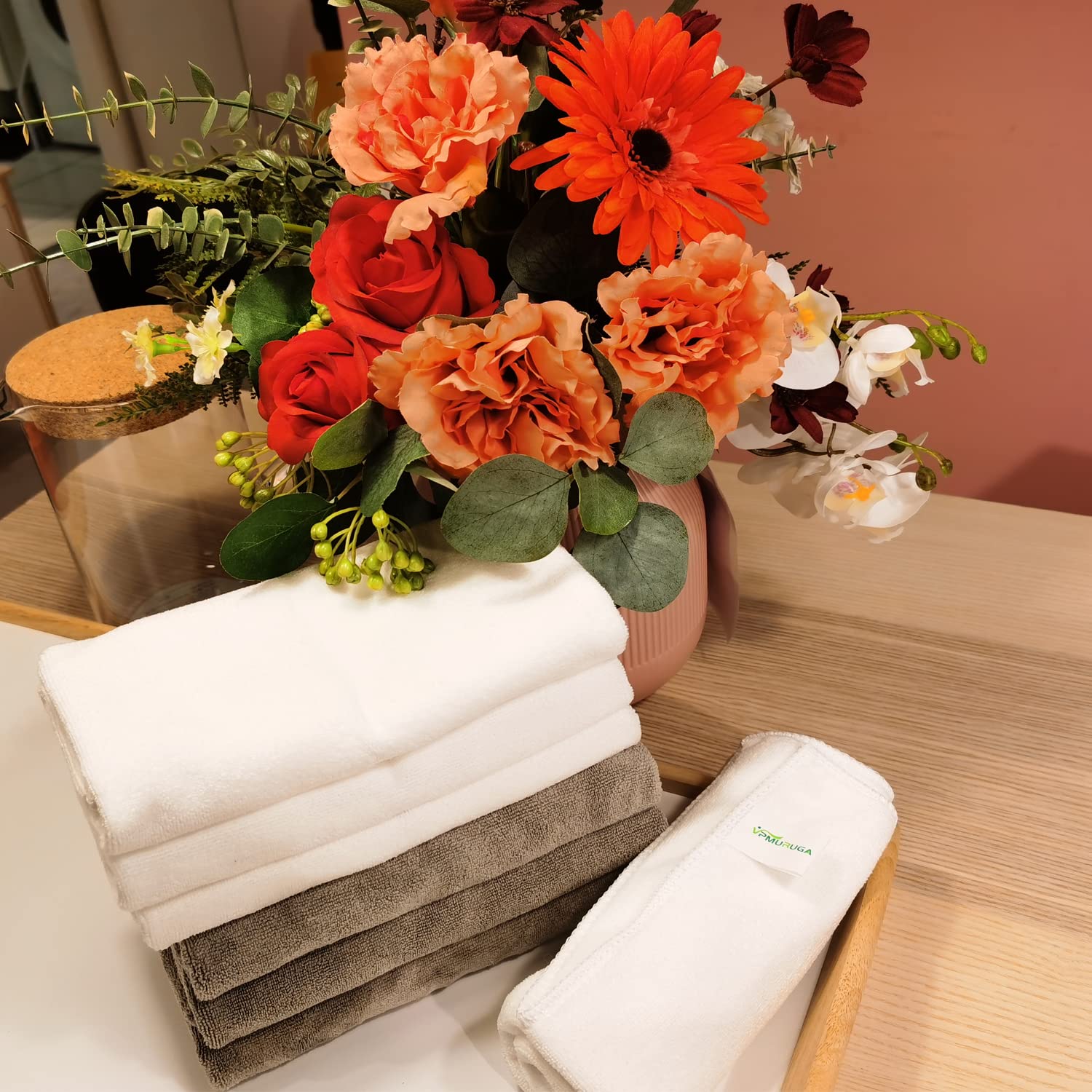 Hot Microfiber Face Cloth Facial warm towel|Soft washcloths for face Makeup Remover-Eraser|Absorbent face towel for skincare|Fast Drying Face wash cloth|Multi-Purpose facial cleansing Cloth,white,2pcs - Image 5